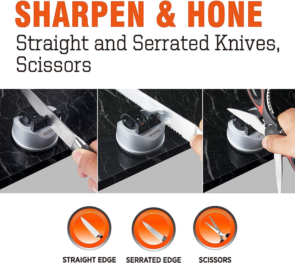Afilador Cuchillos Para Chef Cocina Con Tijeras Herramienta Afilado Fácil Usar