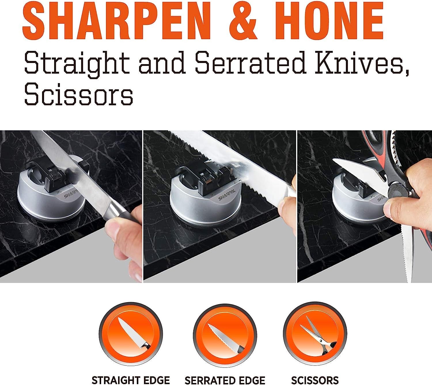 Afilador Cuchillos Para Chef Cocina Con Tijeras Herramienta Afilado Fácil Usar