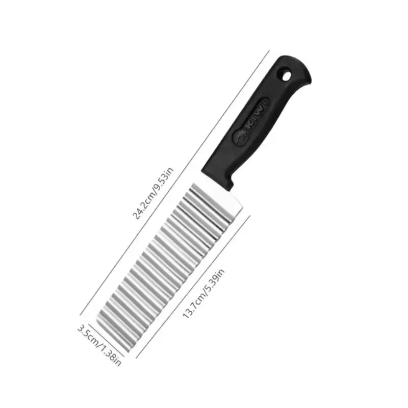 For Kitchen Cortador De Patatas Fritas Para Hacer Patatas Fritas, Cuchillo Ondulado Deacero Inoxidable, Cuchillo De Cocina