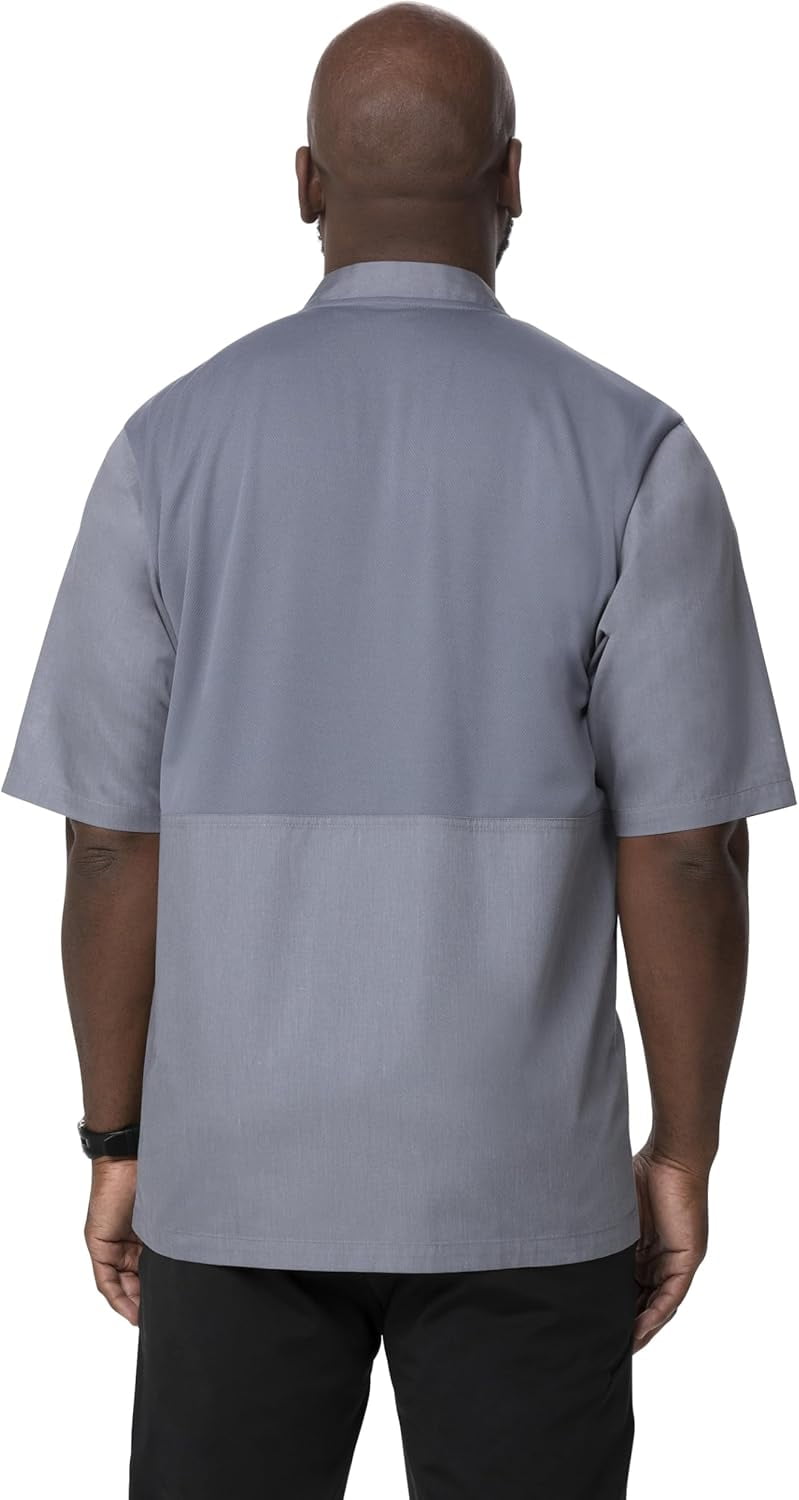 Men’S Montreal Cool Vent Chef Coat, Grey Chef Jacket, 3XL
