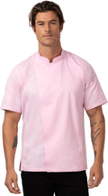 Men'S Springfield Chef Coat, Pink Chef Jacket with Cool Vent Side Panels, Small