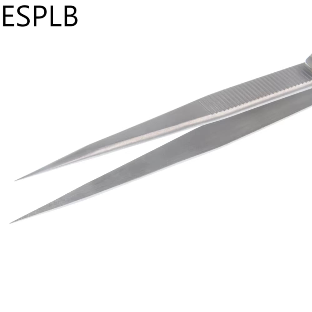 16Cm 6.3'' Slide Lock Stainless Steel Presicion Adjustable Tweezers anti Static Buckle Tweezers for Jewelry Electronic