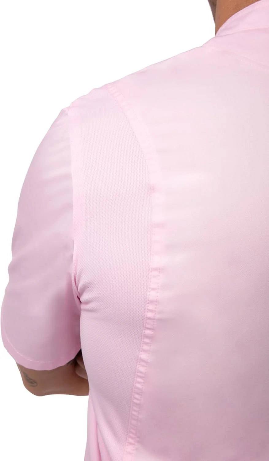 Men'S Springfield Chef Coat, Pink Chef Jacket with Cool Vent Side Panels, Small